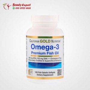 Omega-3, Premium Fish Oil, California Gold Nutrition, 100 Fish Gelatin Softgels