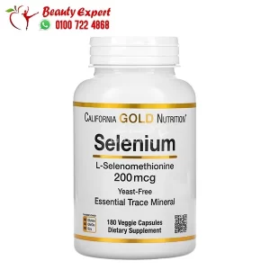 California Gold Nutrition selenium 200 mg for thyroid, Yeast-Free, 180 Veggie Capsules