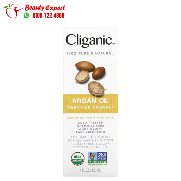 زيت ارغان كليغانيك النقي والطبيعي 100% (120 مل) Cliganic Organic Argan Oil 100% Pure & Natural