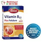 Abtei Vitamin b12 plus folic acid tablets To regulate the normal energy metabolism - 30 tablets - Image 4