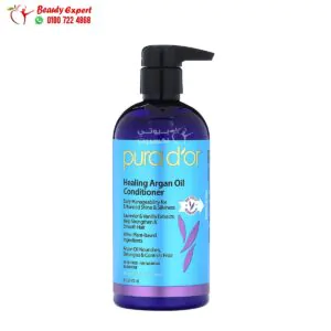 بلسم بورا دور ارجان اويل للشعر الجاف والتالف 473 مل - Pura D'or Healing Argan Oil Conditioner, 16 fl oz (473 ml)