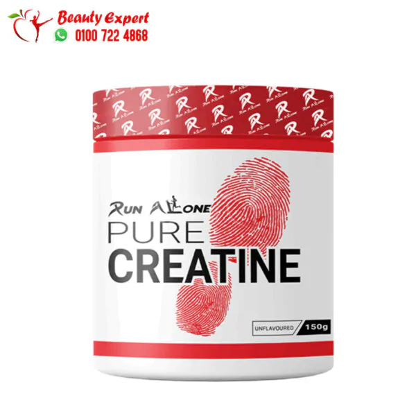 بروتين كرياتين لكمال الاجسام لتقوية العضلات 150 جم Run Alone Pure Creatine unflavored 150g