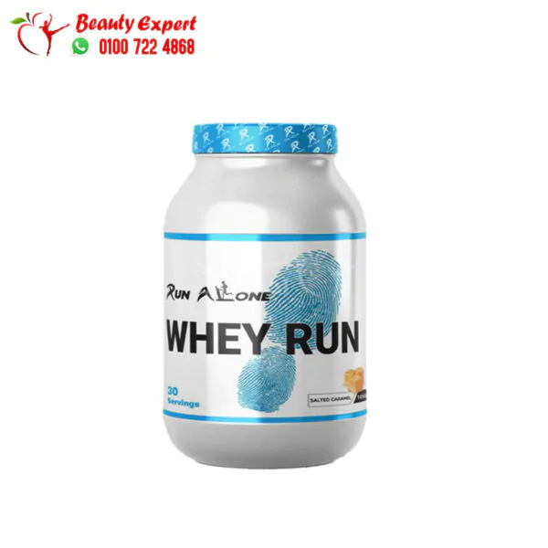 بروتين واي run alone مكمل بالكراميل 1050 جرام Run Alone Whey Run Salted Caramel